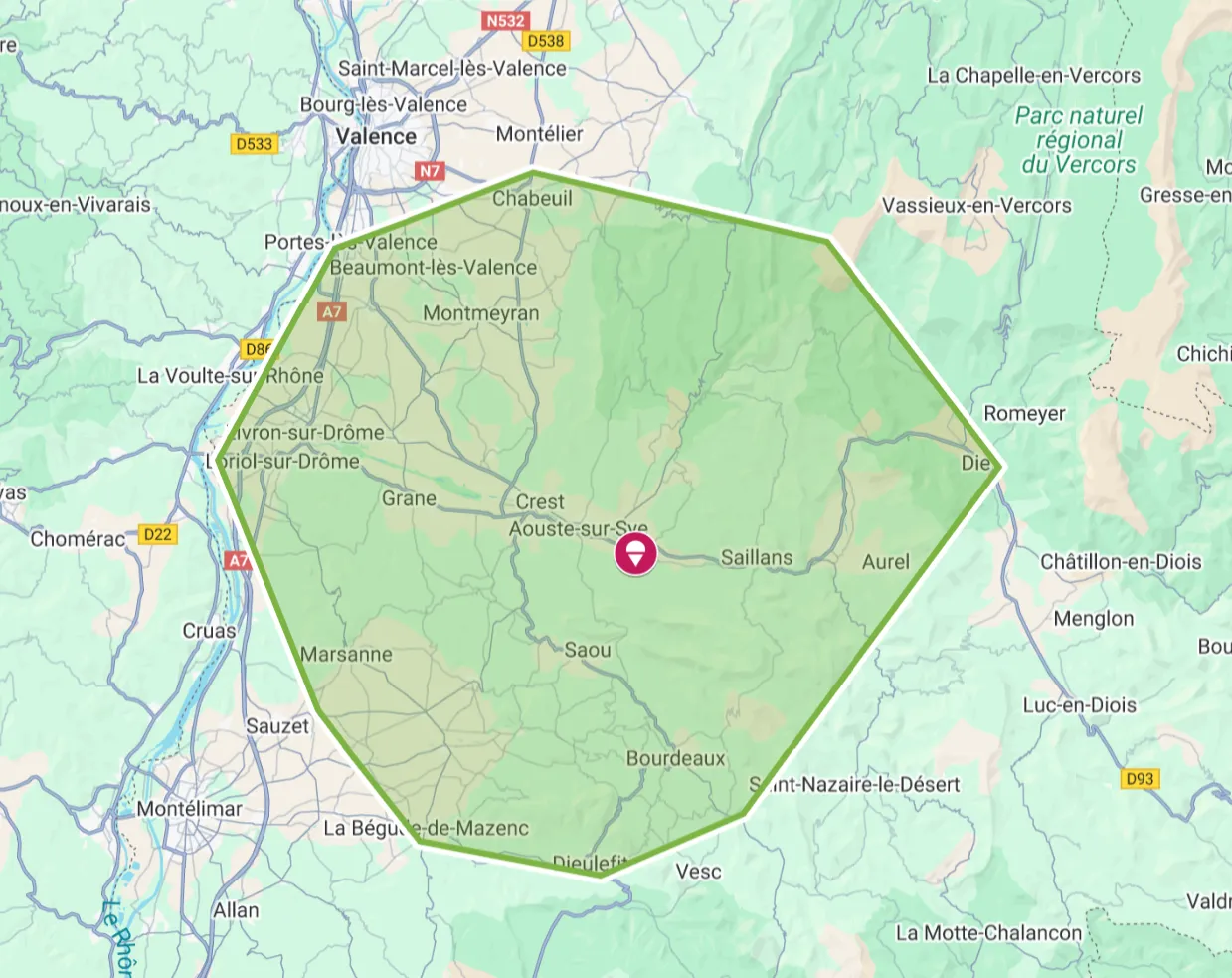 Secteur de livraison